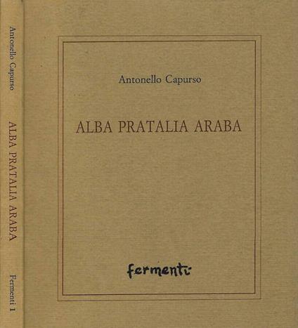 Alba pratalia araba - Antonello Capurso - copertina
