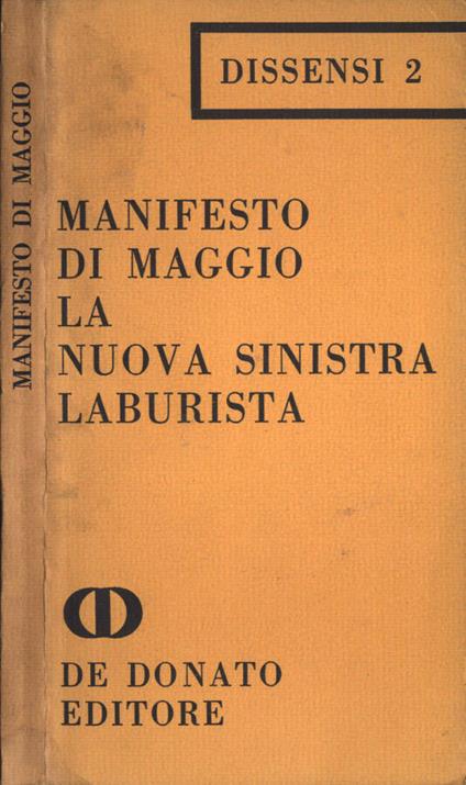 Manifesto di Maggio. La nuova sinistra laburista - copertina