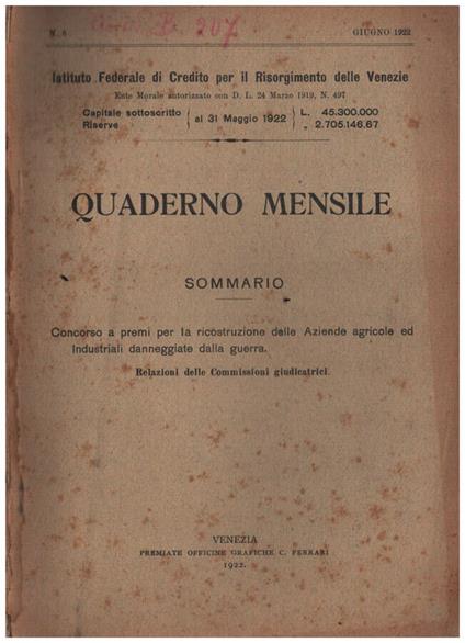 Quaderno mensile - copertina