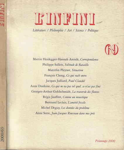 L' Infini n. 69 Anno 2000 - copertina