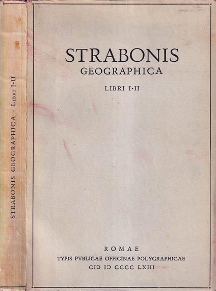 Strabonis geographica, volume I, Libri I-II - copertina
