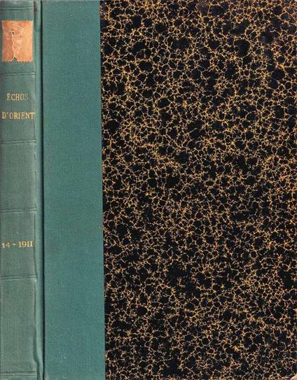 Echos D'Orient, volume XIV, anno 1911 - copertina