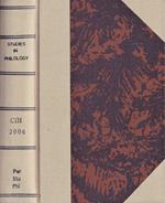 Studies in philology, volume CIII, 2006