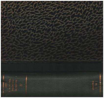 Atti della Reale Accademia Peloritana vol XXXVII - copertina