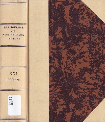 The journal of interdisciplinary history, volume XXI, 1990-91 - copertina