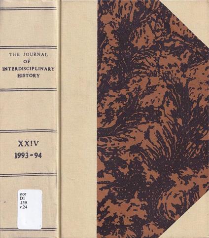 The journal of interdisciplinary history, volume XXIV, 1993-94 - copertina