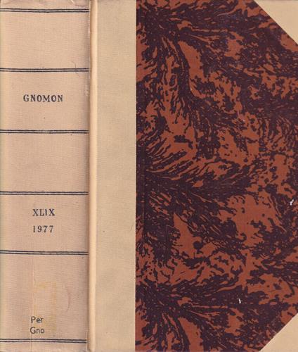 Gnomon, volume XLIX, 1977 - copertina