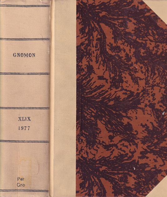 Gnomon, volume XLIX, 1977 - copertina