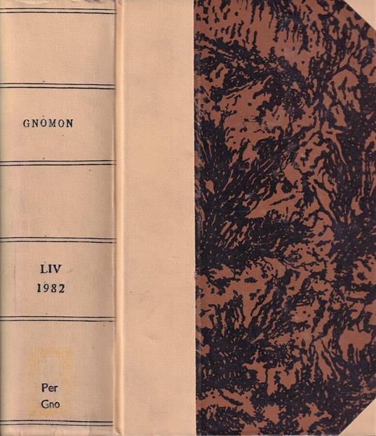 Gnomon, volume LIV, 1982 - copertina