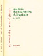 Università degli studi di Firenze. Quaderni del dipartimento di linguistica 8-1997