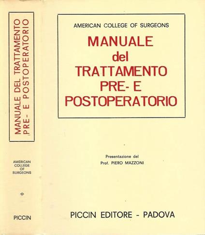 Manuale del trattamento pre- e postoperatorio - copertina