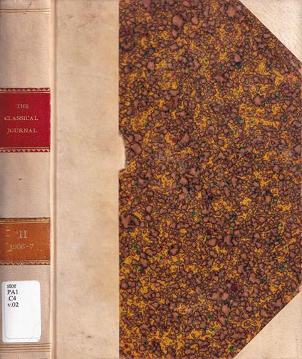 The classical journal, volume II, 1906-7 - copertina