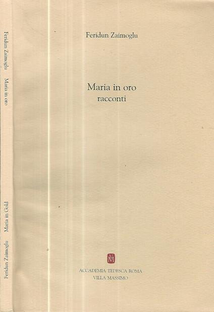 Maria in oro. Racconti - copertina
