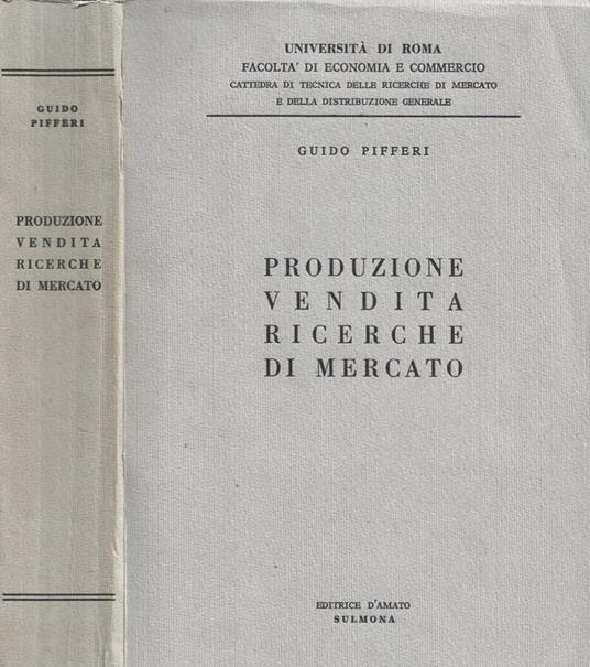 Produzione - Vendita - Ricerche di mercato - copertina
