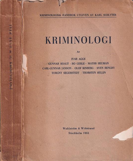 Kriminologi - copertina