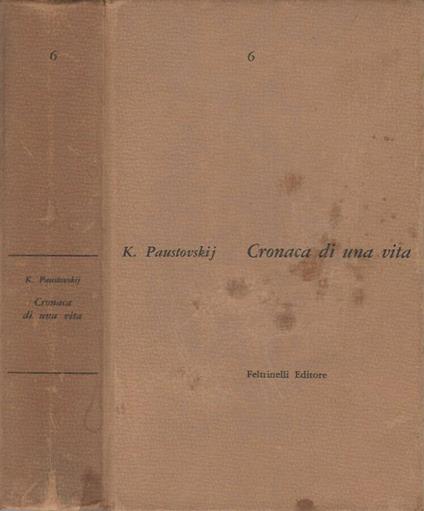 Cronaca di una vita. - Vol. Primo - copertina