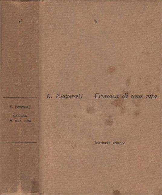 Cronaca di una vita. - Vol. Primo - copertina