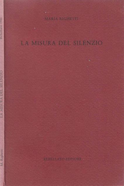 La misura del silenzio - copertina