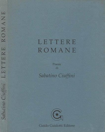 Lettere romane - copertina