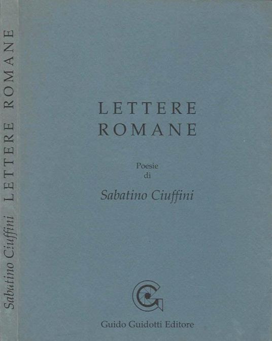 Lettere romane - copertina