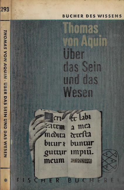 Uber das sein und das wesen - copertina