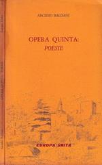 Opera quinta: poesie