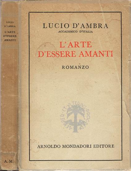 L' arte d'essere amanti - Lucio D'Ambra - copertina