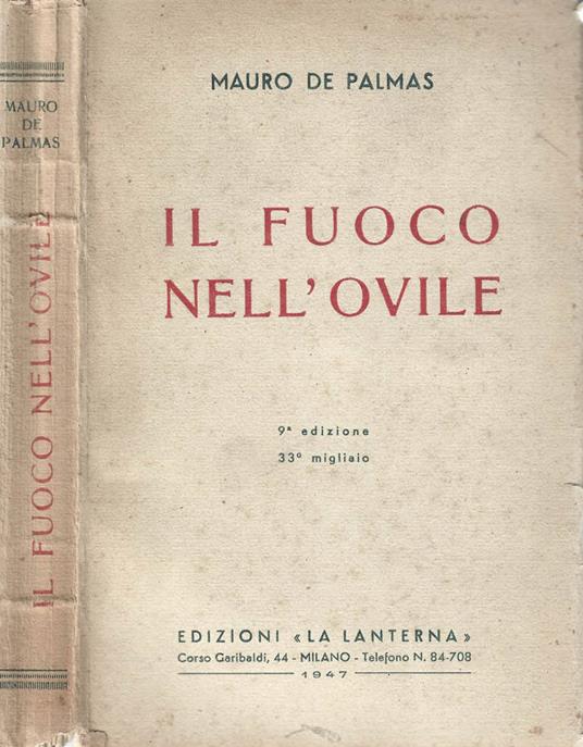 Il fuoco nell'ovile - Mauro De Palmas - copertina