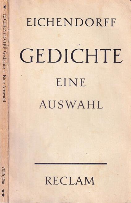 Gedichte - Joseph von Eichendorff - copertina