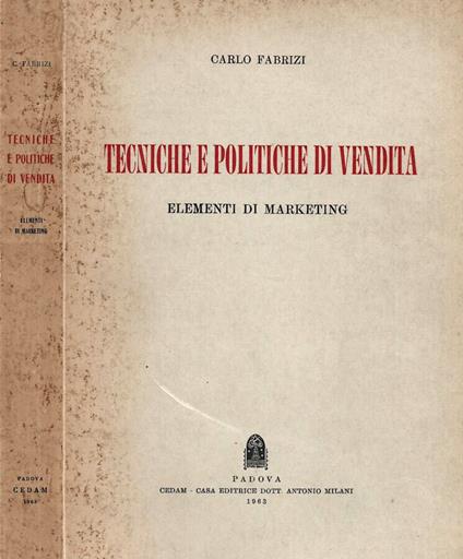 Tecniche e politiche di vendita - Carlo Fabrizi - copertina