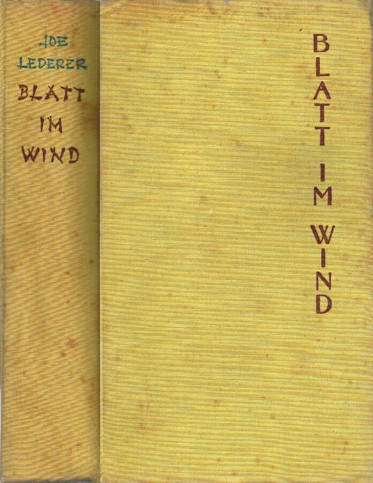 Blatt im wind - Joe Lederer - copertina
