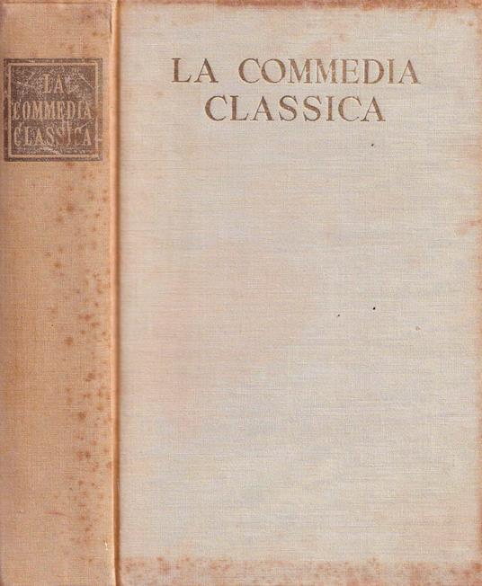 La commedia classica - Benedetto Marzullo - copertina