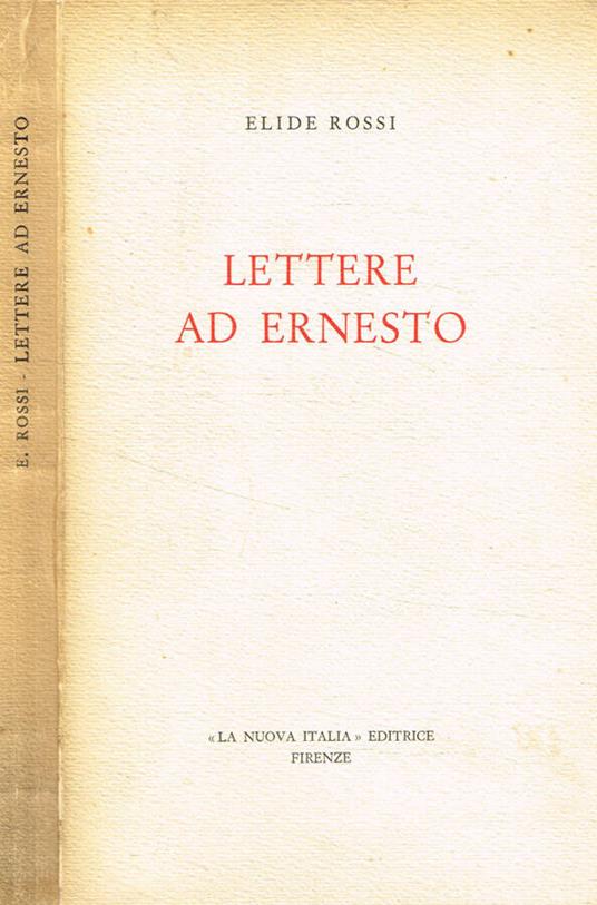 Lettere ad Ernesto - Elide Rossi - copertina