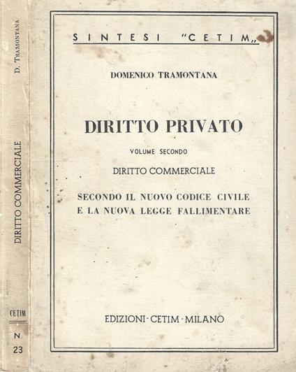 Diritto Privato vol. II - Domenico Tramontana - copertina