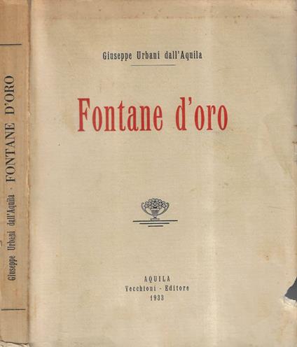 Fontane d'oro - Giuseppe Urbani Dall'Aquila - copertina