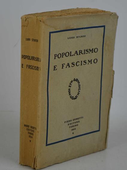Popolarismo e fascismo - Luigi Sturzo - copertina