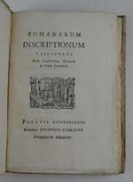 Romanarum Inscriptionum Fasciculus cum Explicatione Notarum in Usum Juventutis