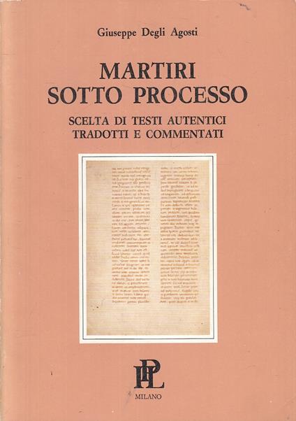 Martiri Sotto Processo - copertina