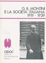 G.B. Montini E La Società Italiana 1919/1939