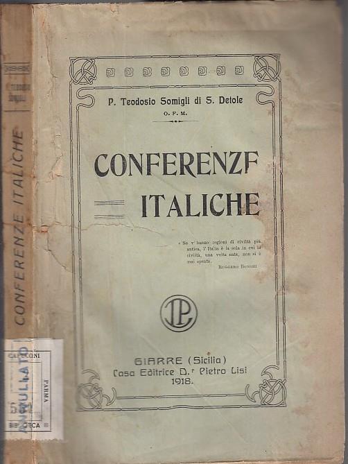 Conferenze Italiche - copertina