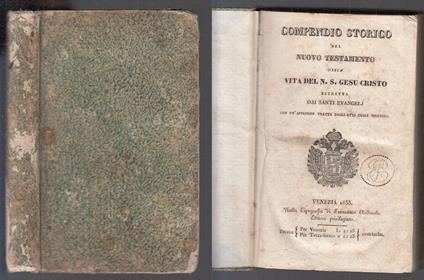Compendio Storico Del Nuovo Testamento Vita Gesù Cristo - copertina