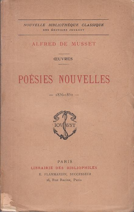 Poesies Nouvelles - Alfred de Musset - copertina