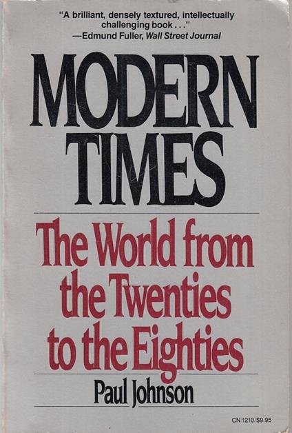 Modern Times World From Twenties To Eighties - Paul Johnson - copertina