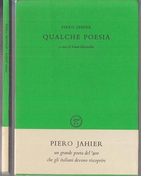 Qualche Poesia - Piero Jahier - copertina