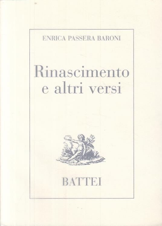 Rinascimento E Altri Versi - copertina