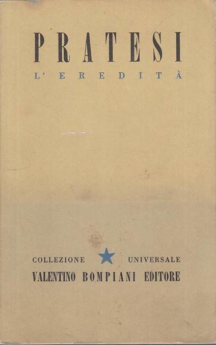 L' Eredità - - Mario Pratesi - copertina