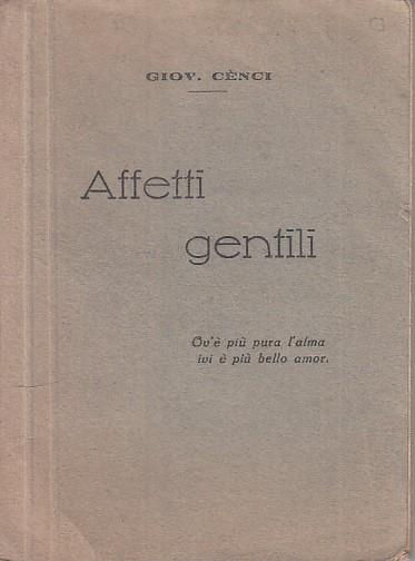 Affetti Gentili Poesie - copertina