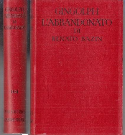 Gingolph L'abbandonato - René Bazin - copertina
