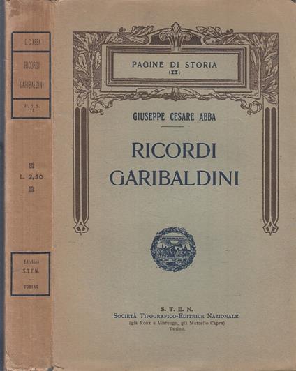 Ricordi Garibaldini - Giuseppe Cesare - copertina
