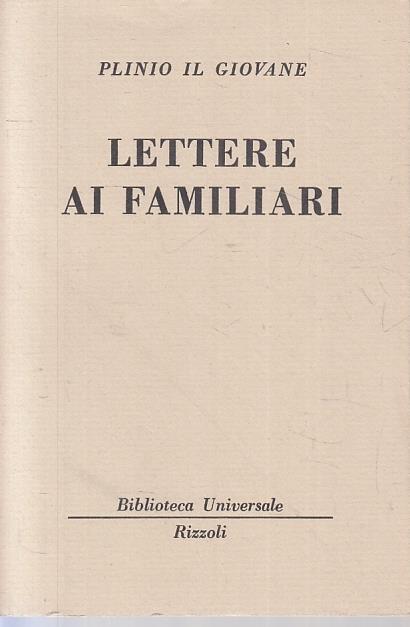Lettere Ai Familiari - Plinio il Giovane - copertina